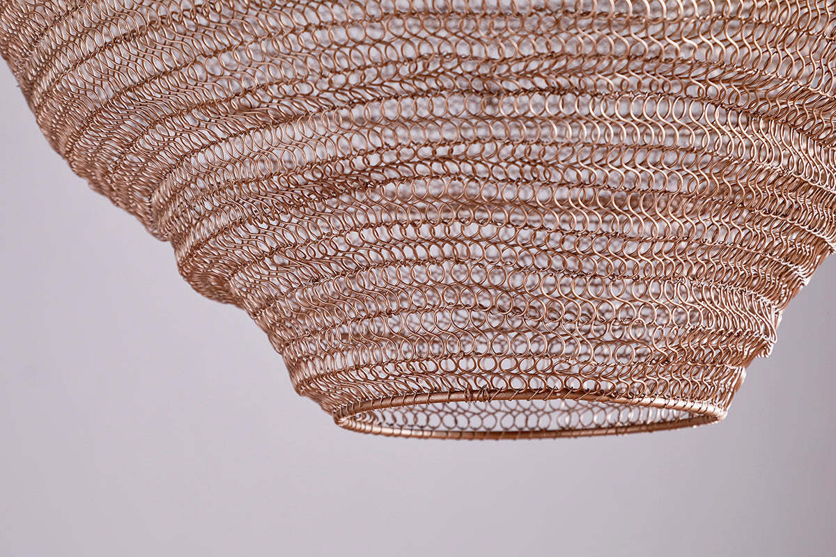Mukuni  Wire Lampshade - Brass - Small - Image 5
