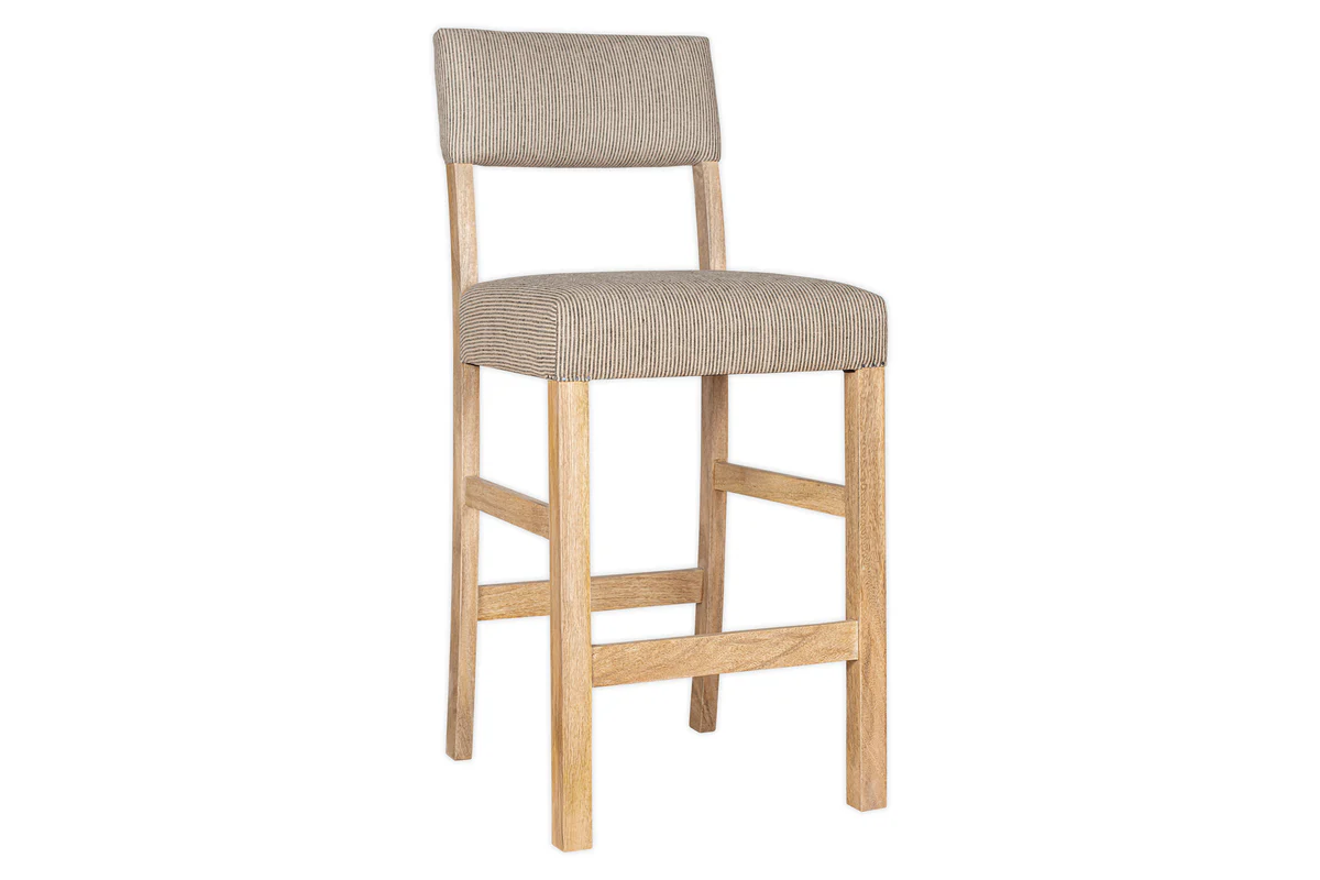 Nadeeka Linen Upholstered Counter Chair - Soft Grey - Image 9