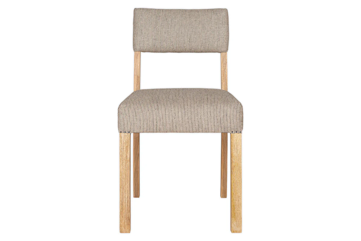 Nadeeka Linen Upholstered Dining Chair - Soft Grey - Image 8