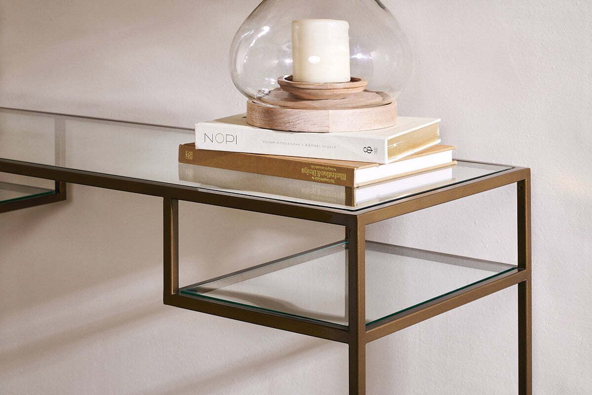 Nakuru Iron & Glass Console Table - Image 4
