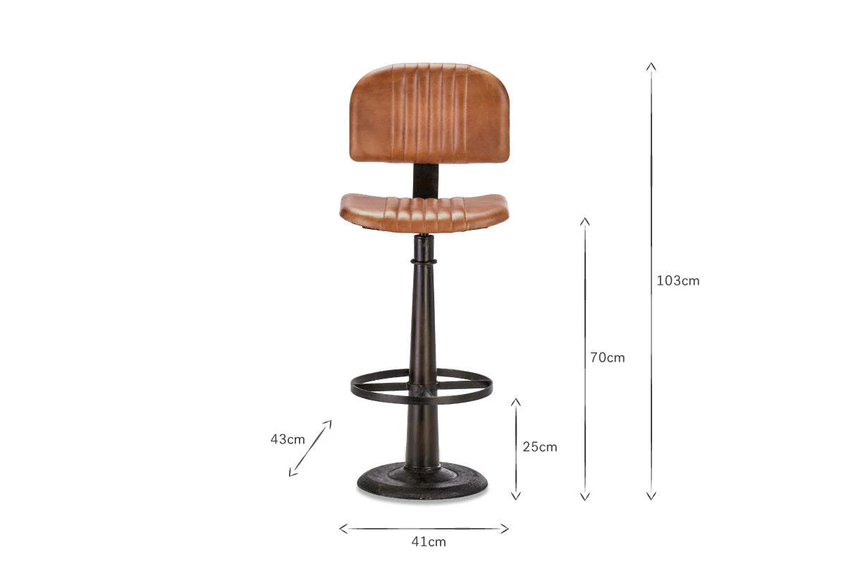 Narwana Bar Chair - Aged Tan - Image 7