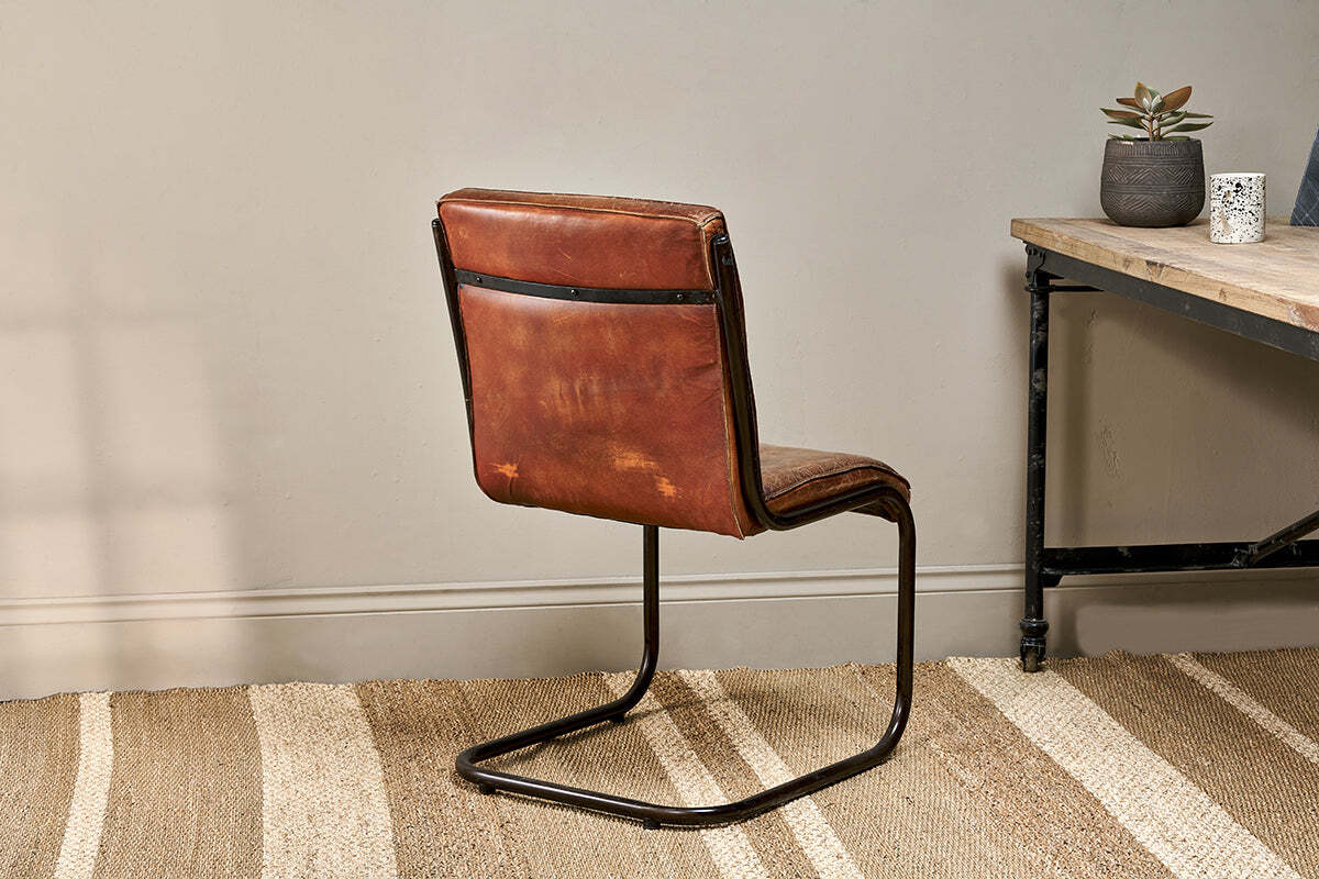 Narwana Leather Desk Chair - Aged Tan - Image 7