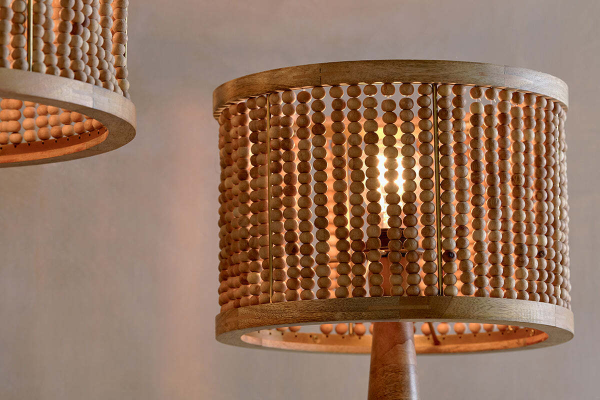 Neela Mango Wood Lampshade - Natural - Image 3