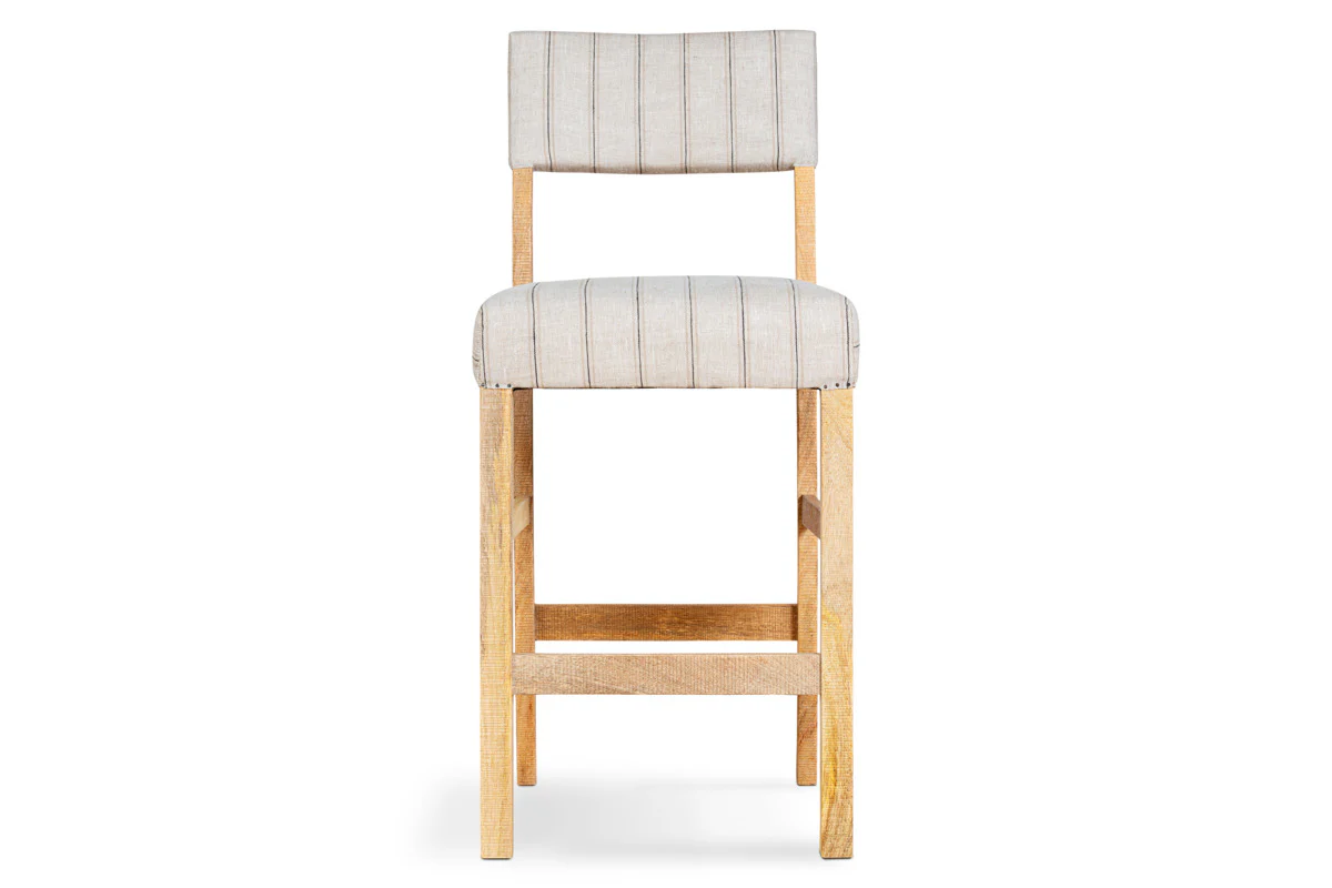 Nidhi Linen Upholstered Counter Chair - Natural - Image 9