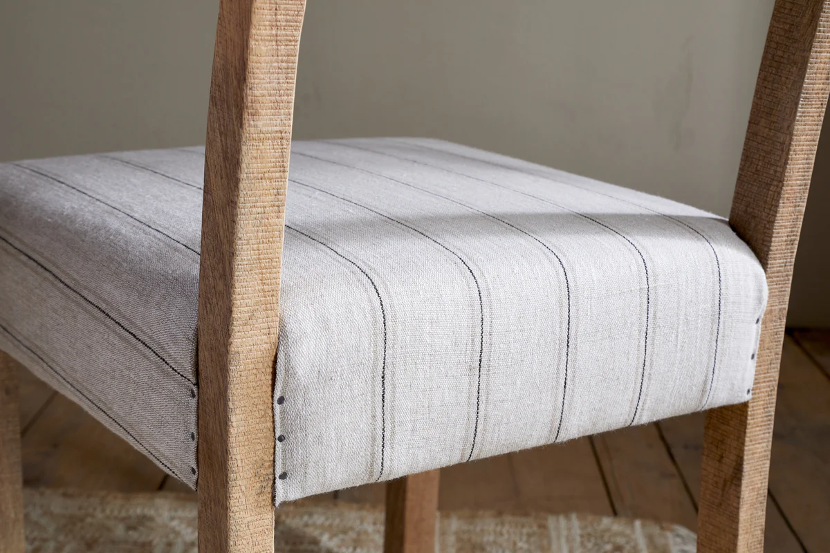 Nidhi Linen Upholstered Dining Chair - Natural - Image 8