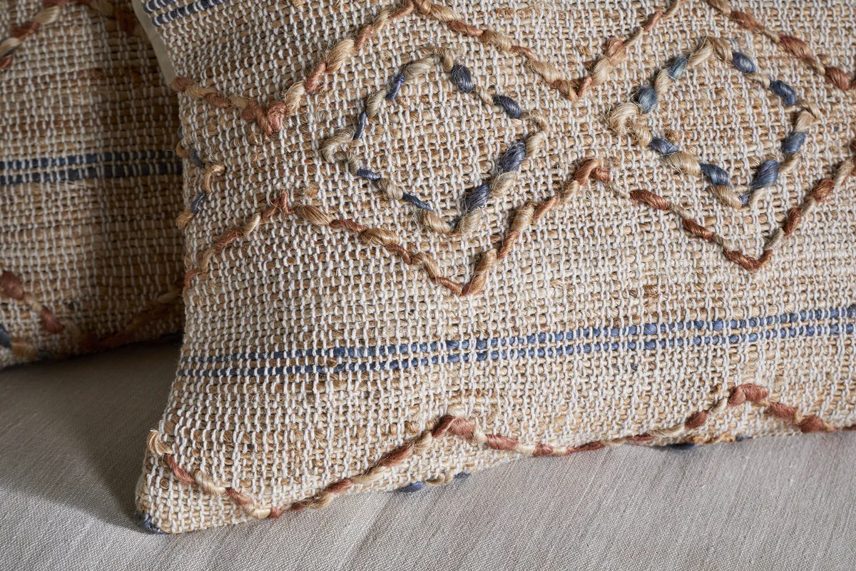 Nila Esha Cushion Cover - Rust & Indigo - Image 3