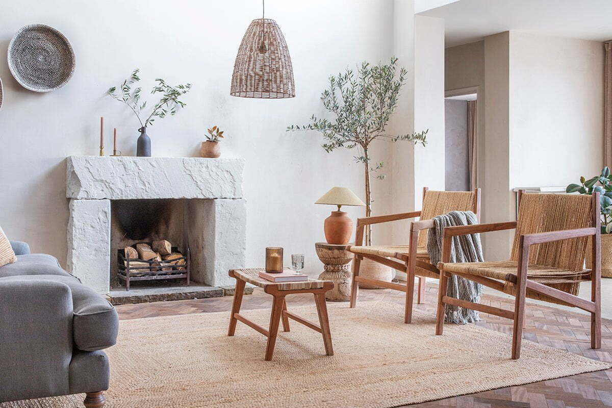 Noko Rattan Conical Pendant - Natural - Image 3