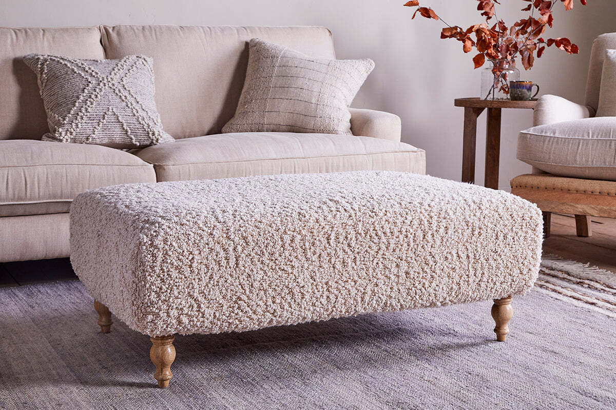 Otas Teddy Ottoman - Off White - Image 2