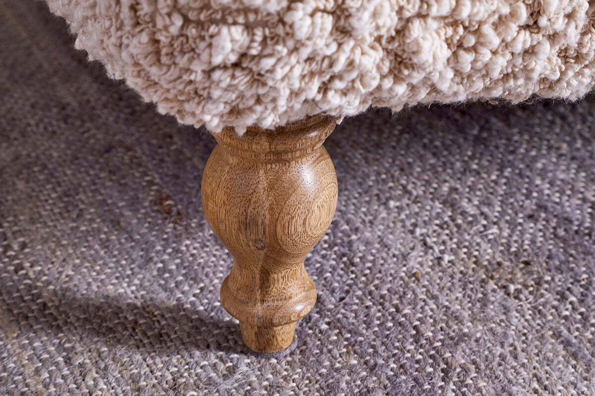 Otas Teddy Ottoman - Off White - Image 4