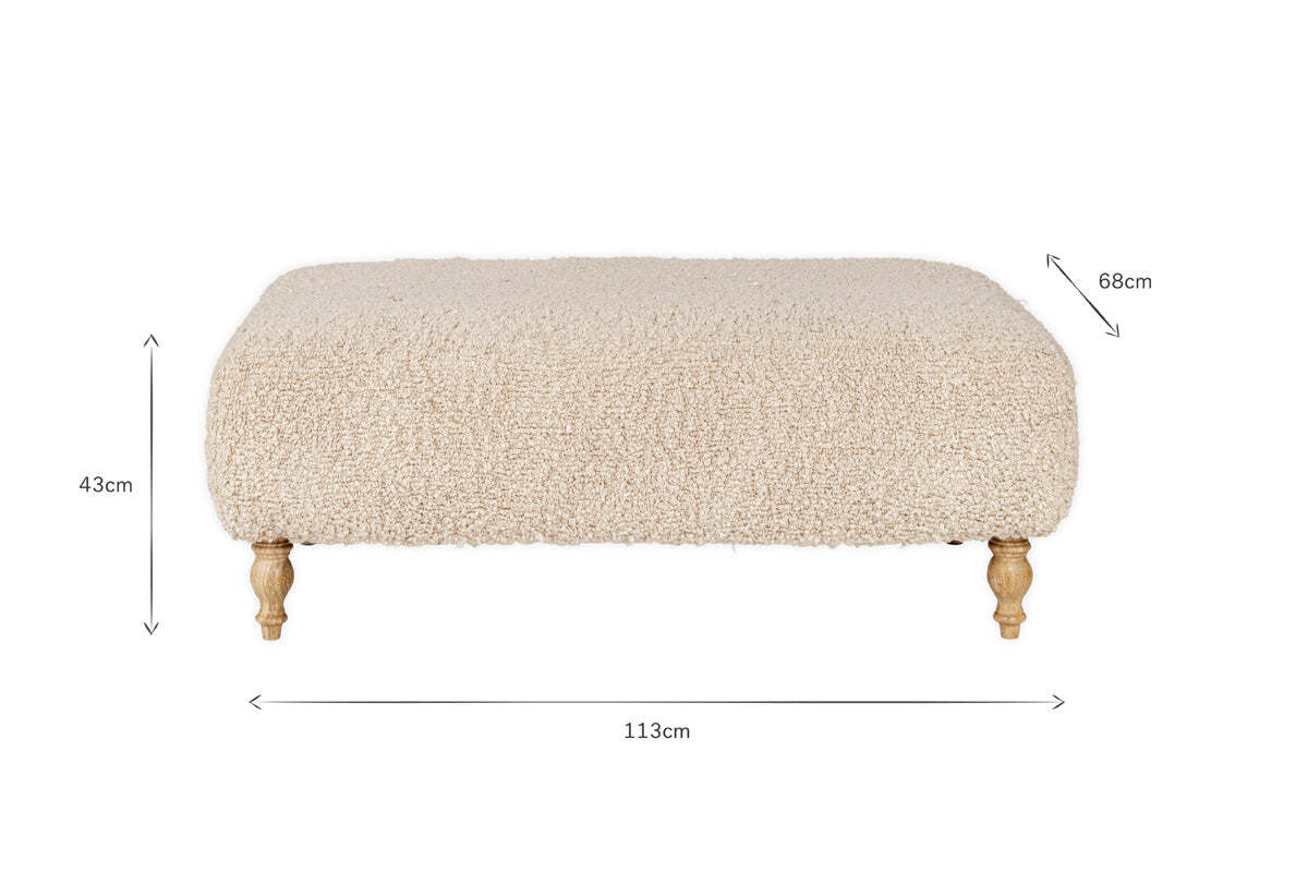 Otas Teddy Ottoman - Off White - Image 5