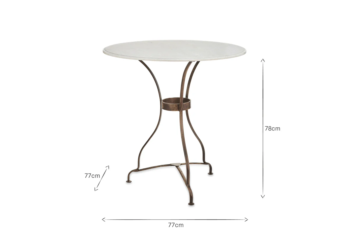 Parwaha Marble Bistro Table - Image 3