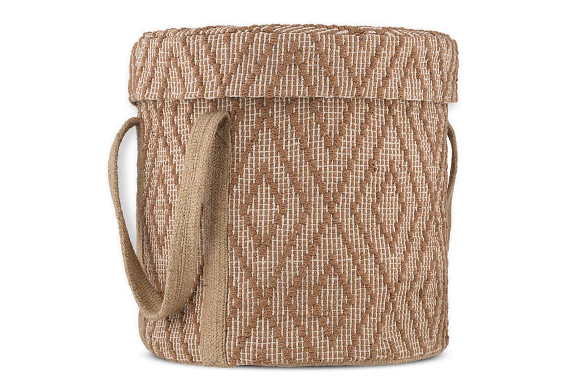 Renu Jute Laundry Basket - Rust & Natural - Image 5