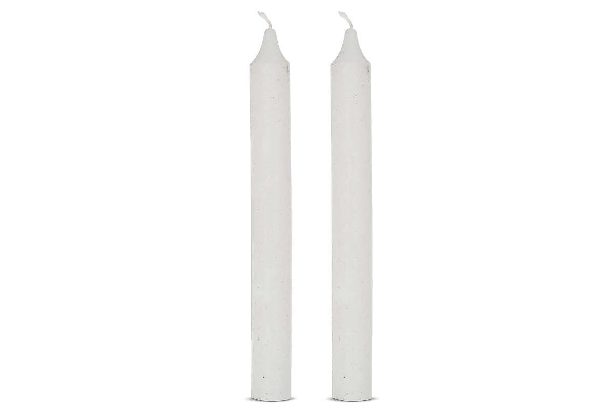 Rustic Soy Blend Dinner Candle - White - (Set of 2) - Image 4