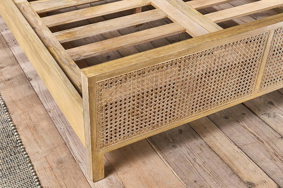 Saharsa Cane & Mango Wood Bed - Image 6