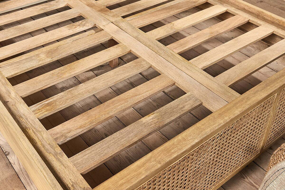 Saharsa Cane & Mango Wood Bed - Image 7