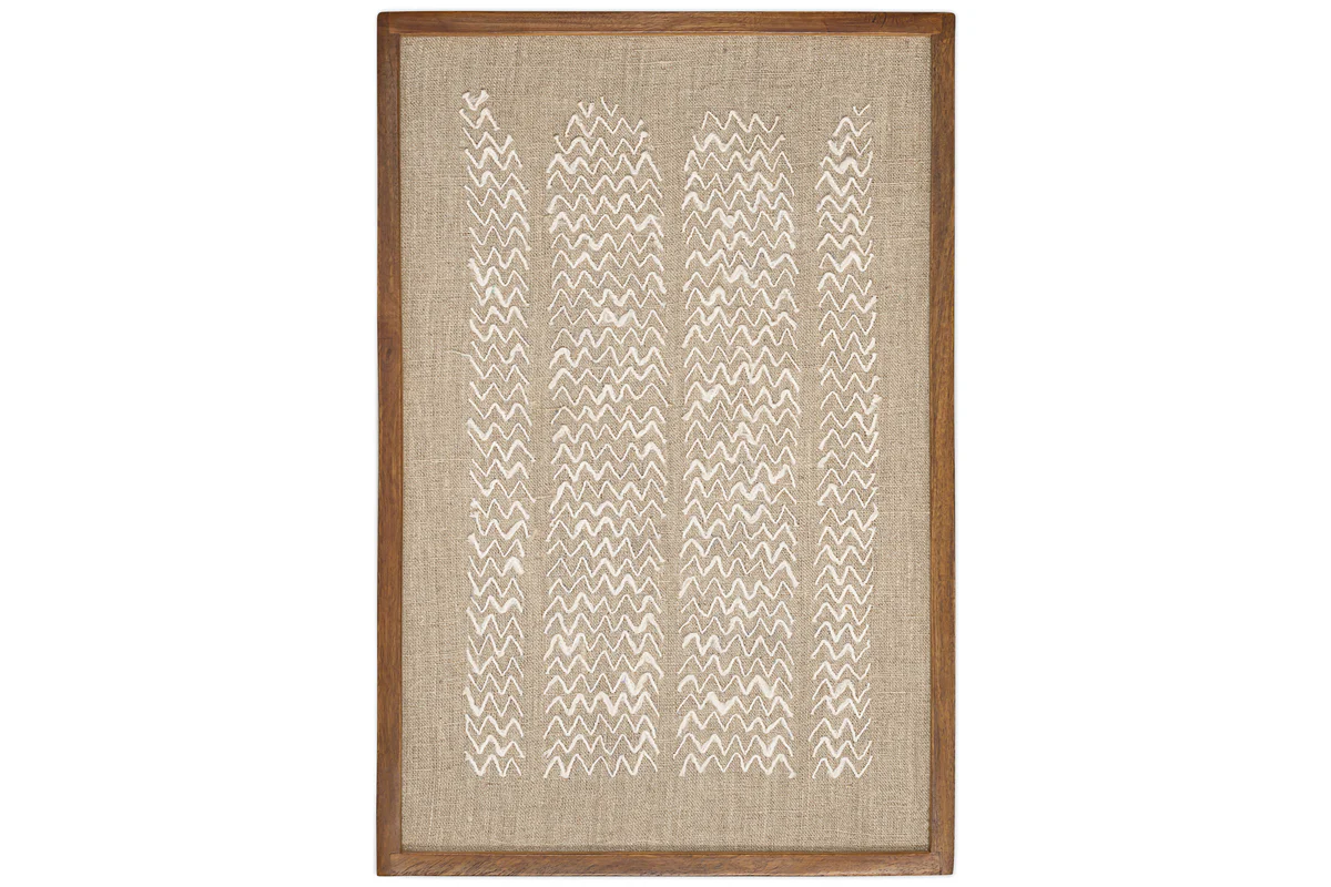 Samaya Hand Stitched Wall Art - Natural - Image 4