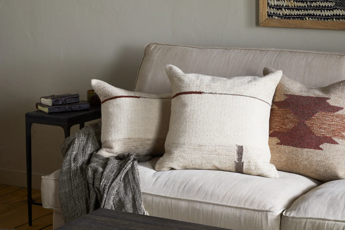 Tamil Wool Cushion Cover - Natural - Image 3