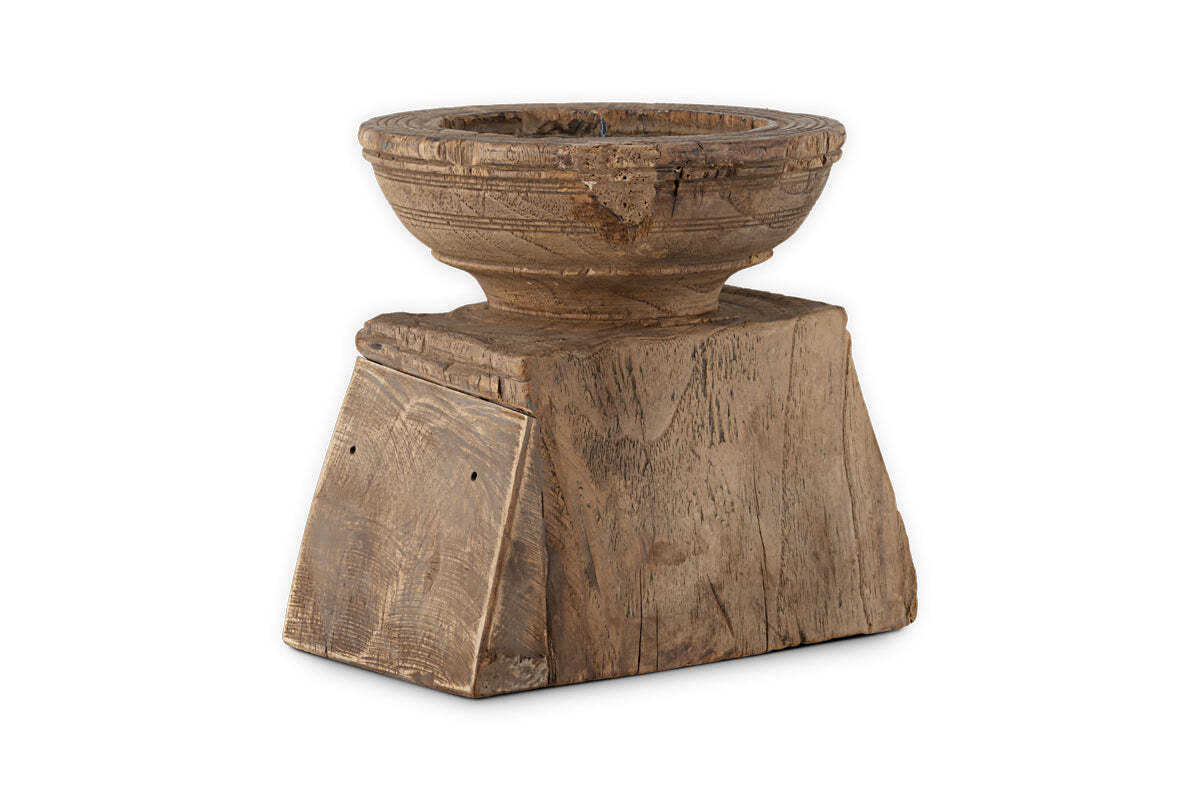 Thoko Reclaimed Square Candlestick - Dark Stain - Image 8