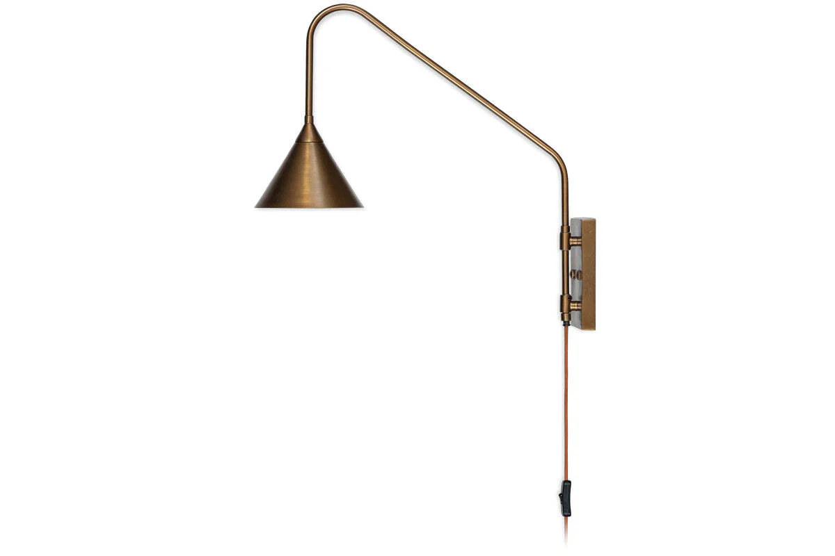 Thottam Swing Arm Wall Lamp - Antique Brass - Image 7