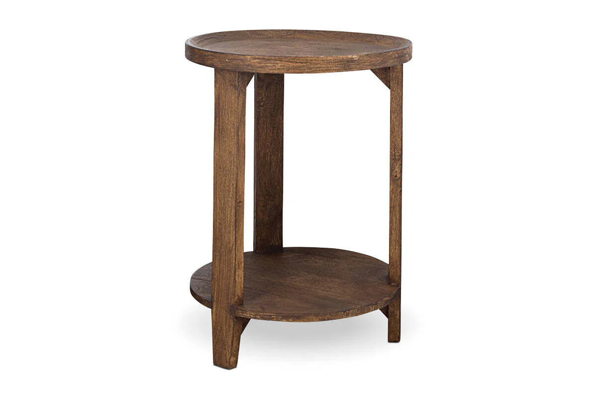 Triveni Mango Wood Side Table - Walnut Stain - Image 7