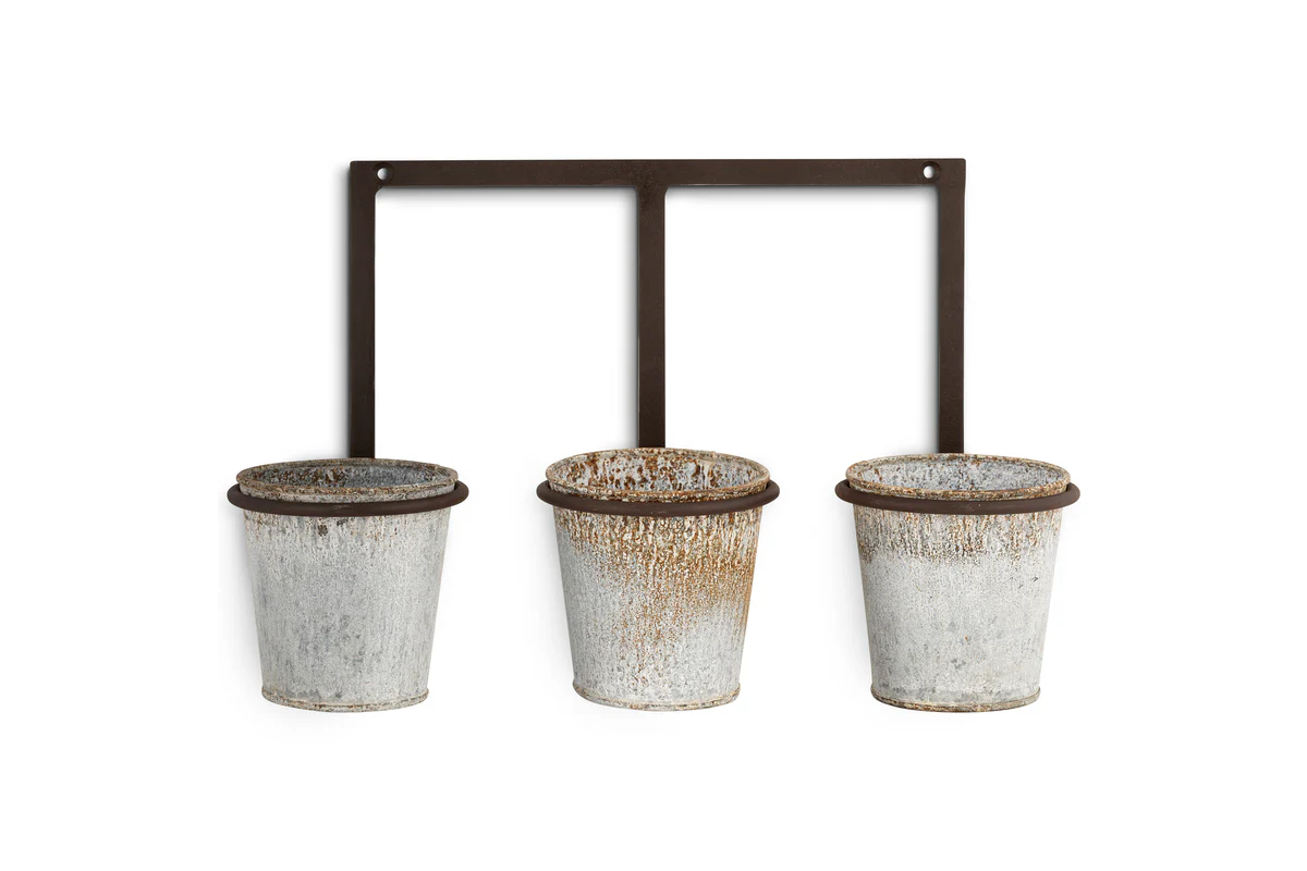 Tukana Triple Wall Hung Planter - Zinc - Image 5