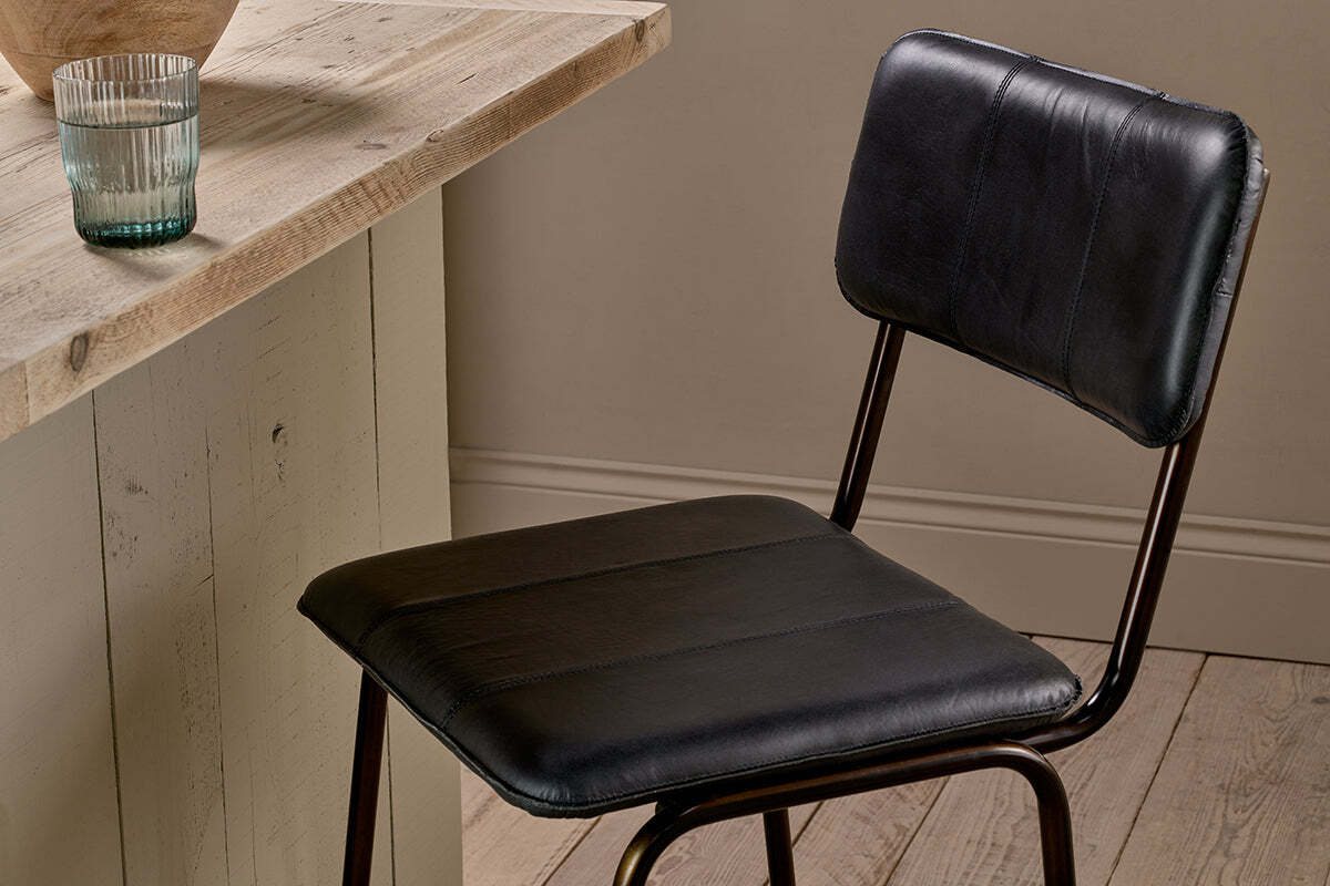 Ukari Counter Chair - Aged Black - Image 2