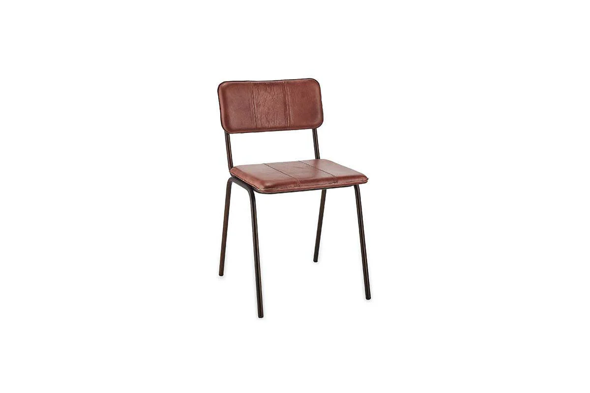 Ukari Leather Dining Chair - Chocolate Brown - Image 8