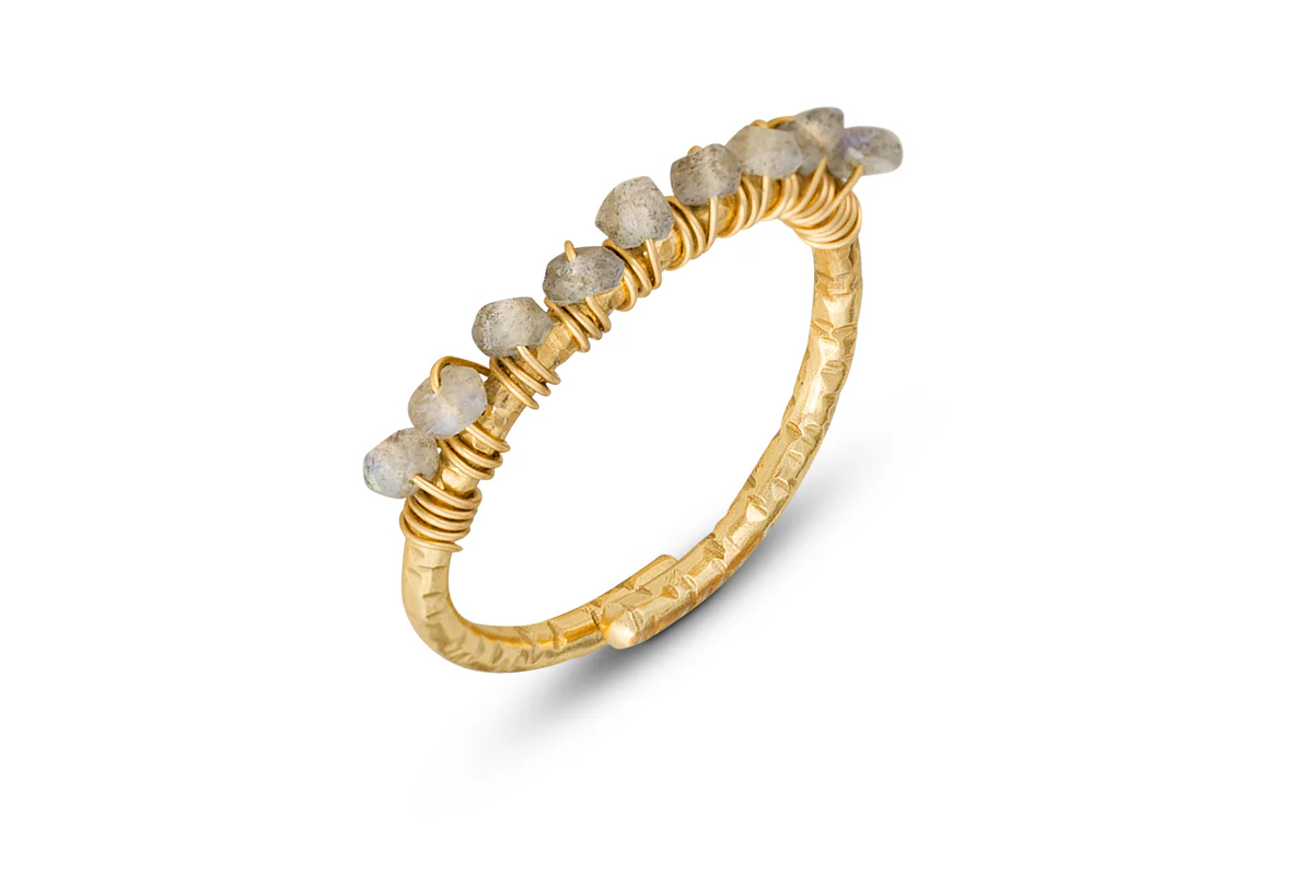 Vani Labradorite Ring - Labradorite & Gold - Image 3