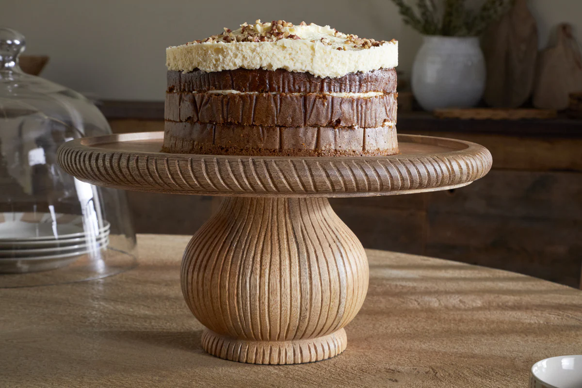 Vivan Glass Cake Stand & Dome - Natural - Image 3