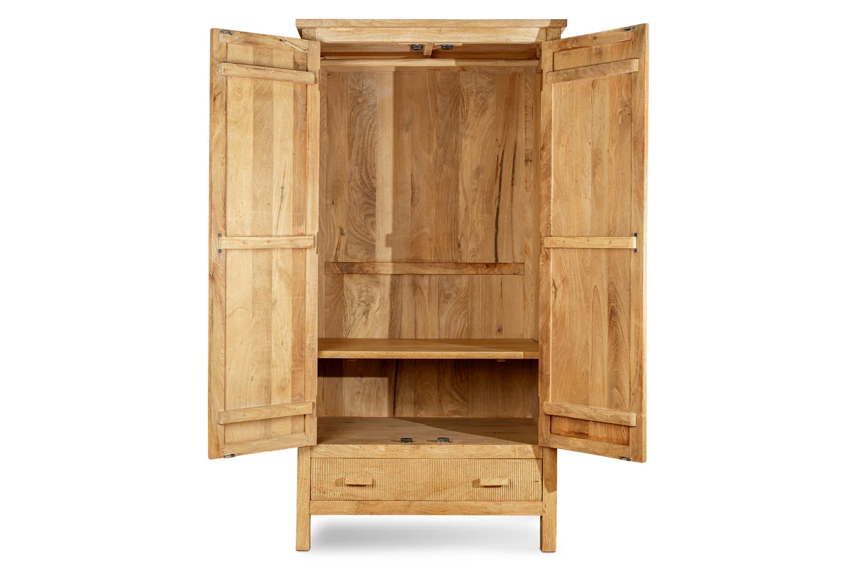 Vivan Grooved Wardrobe - Natural - Image 16