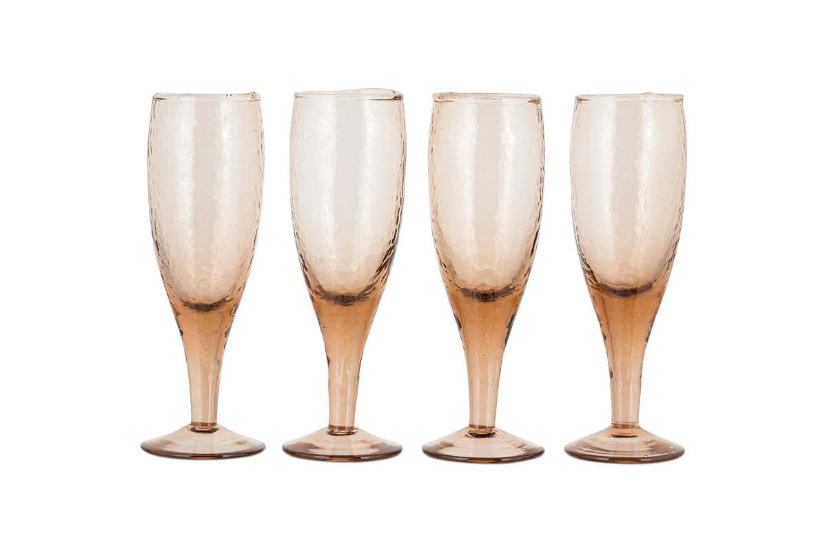 Yala Hammered Champagne Glass - Dusty Terracotta (Set of 4) - Image 3