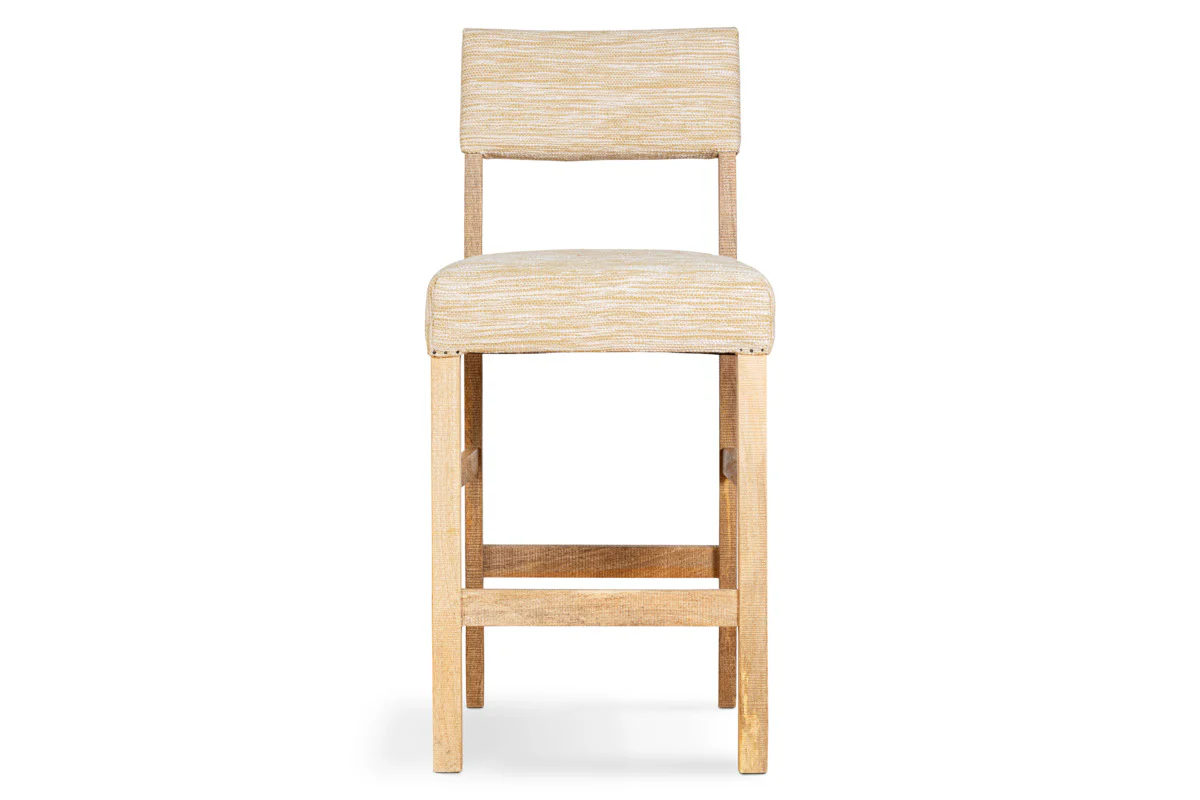 Zoha Cotton & Jute Upholstered Counter Chair - Natural - Image 11