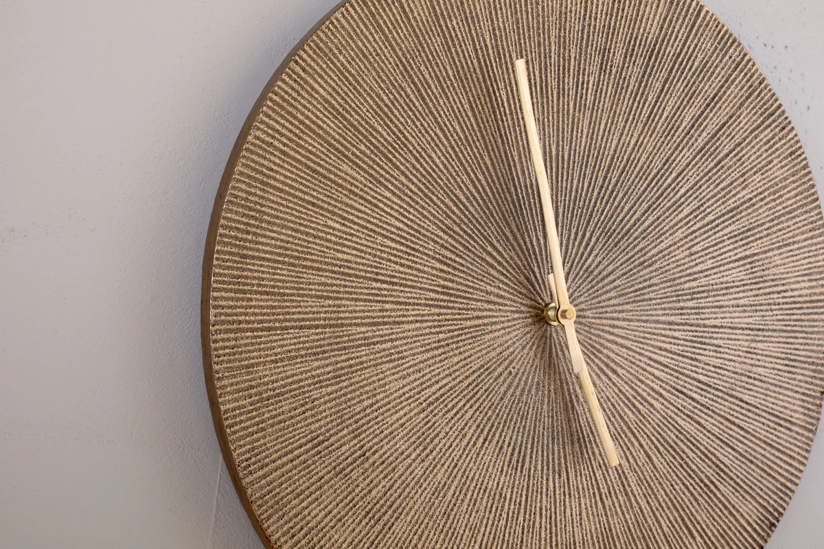 Zuwena Etched Wall Clock - Antique Brass - Image 5